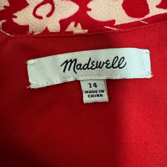 MADEWELL Red White Floral Tank Top - Picture 4 of 5